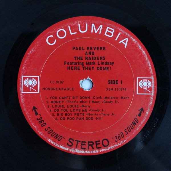Paul Revere & The Raiders Mark Lindsey Here They Come CS 9107 Columbia Record
