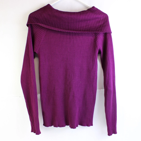 Great Northwest Indigo Purple Long Sleeve Off Shoulder Sweater Size XL