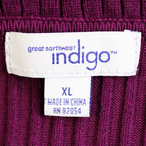 Great Northwest Indigo Purple Long Sleeve Off Shoulder Sweater Size XL