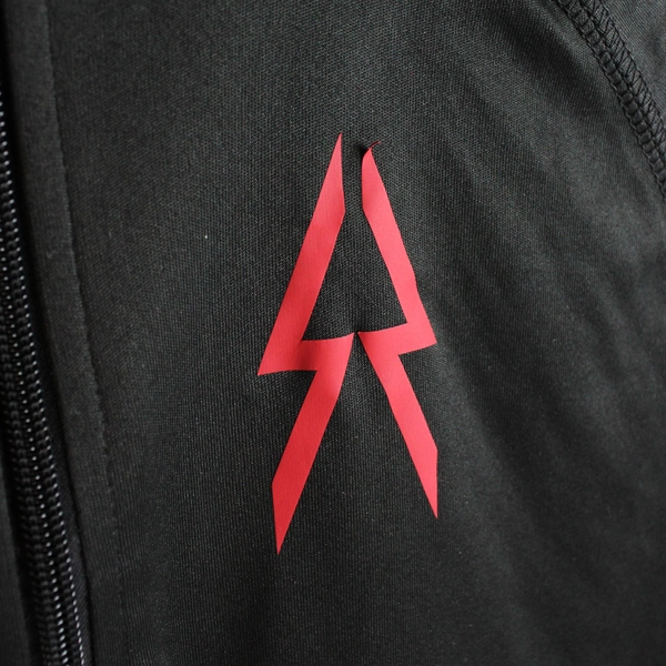 A4 Black 1/4-Zip Long-Sleeved Athletic Shirt Adult Size Small