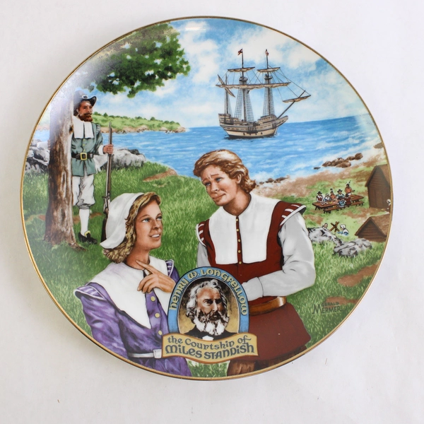 The Ghent Collection American Classics The Courtship Of Miles Standish Plate COA