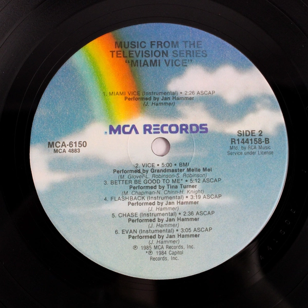 Miami Vice Soundtrack 1985 MCA-6150 LP Vinyl