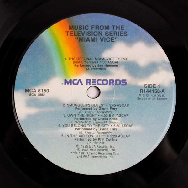 Miami Vice Soundtrack 1985 MCA-6150 LP Vinyl