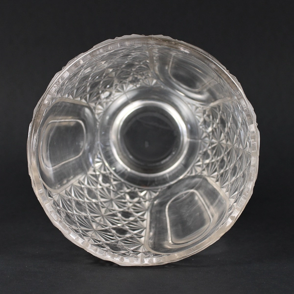 Vintage EAPG Star Oval Footed Candy Dish No Lid