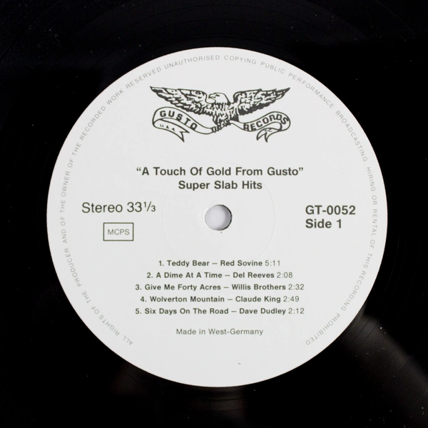 Super Slab Hits 1979 Various Artists Vinyl LP GT-0052 Trucker Songs By Gusto