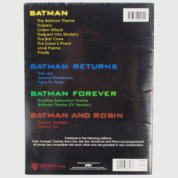 Music From Batman 15 Great Themes For Trumpet Intermediate to Advanced 1997 PB
