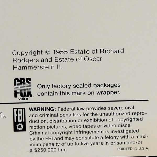 Rodgers and Hammerstein's Oklahoma VHS 1984