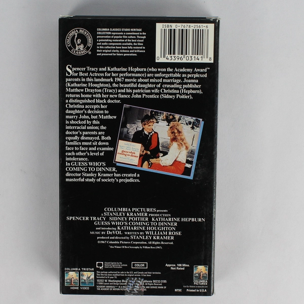 Guess Who's Coming to Dinner VHS 1998