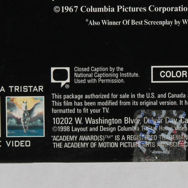 Guess Who's Coming to Dinner VHS 1998