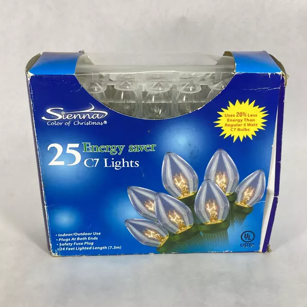 2 Boxes Of Sienna Color of Christmas 25 C7 Indoor Outdoor Light Strings Work