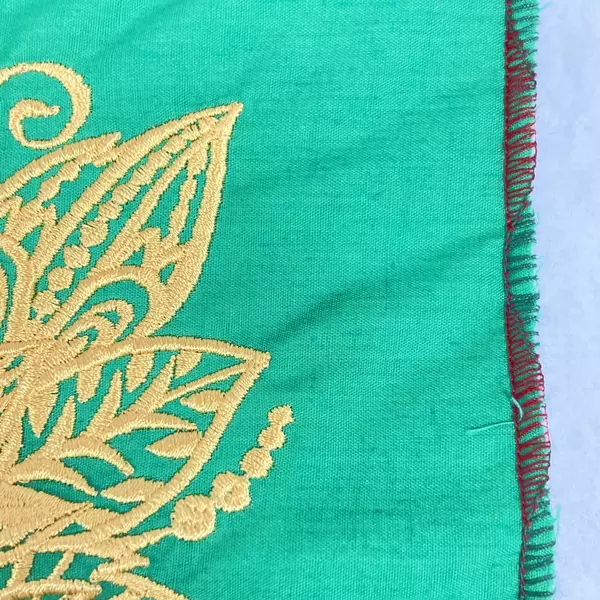 Machine Sewn And Embroidered Quilted Tree Skirt Or Wall Hanging