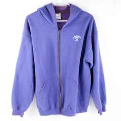 Gildan Heavy Blend Sunriver Oregon Purple Zip-Up Hoodie Women's Large Flawed