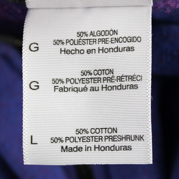 Gildan Heavy Blend Sunriver Oregon Purple Zip-Up Hoodie Women's Large Flawed