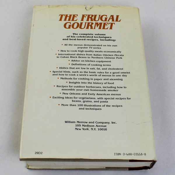 The Frugal Gourmet by Jeff Smith 1984 Cookbook Pre-Owned Dust Jacket Wear
