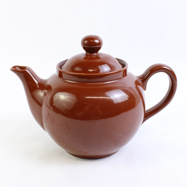 ACF Porcelain Brown Teapot With Lid Solid Color Ceramic Simple