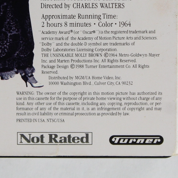 The Unsinkable Molly Brown (VHS, 1988)