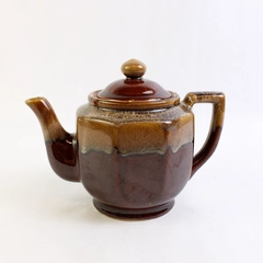 Unbranded Dark Light Brown Ceramic Teapot With Lid Fun Simple Taiwan Made