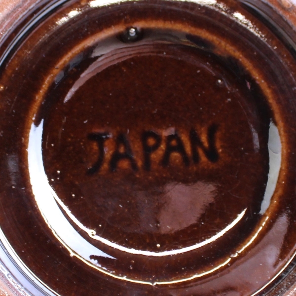 Unbranded Brown Ceramic Teapot With Lid Solid Color Octagon Simple Japan Made