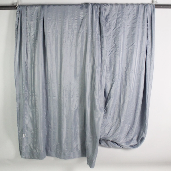 2 Piece Blue Striped Microfiber Queen Sized Bedsheets Set Flat and Fitted