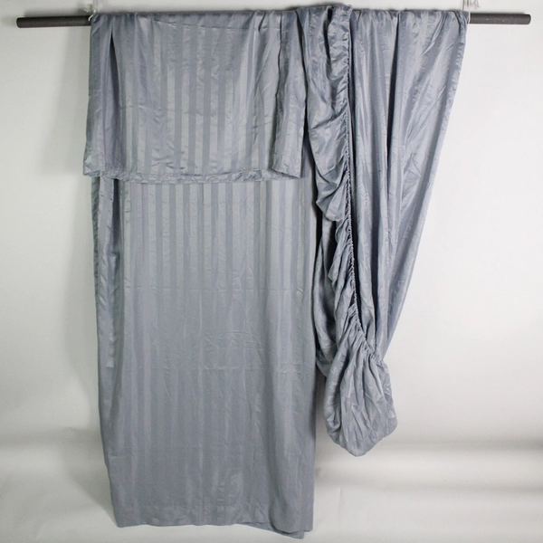 2 Piece Blue Striped Microfiber Queen Sized Bedsheets Set Flat and Fitted