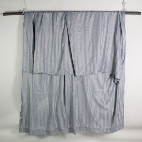 2 Piece Blue Striped Microfiber Queen Sized Bedsheets Set Flat and Fitted