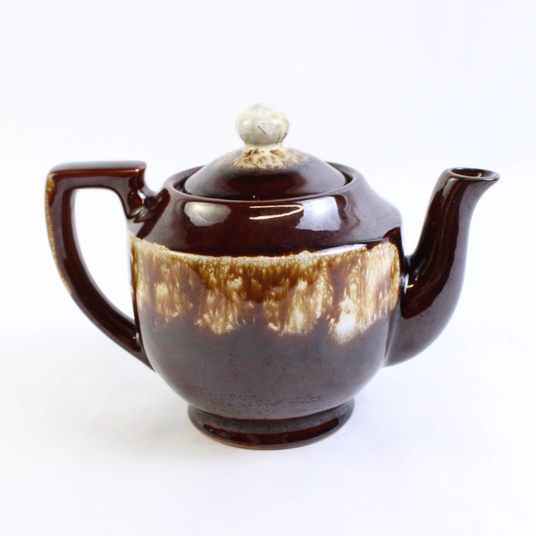 Unbranded Dark/Light Brown Ceramic Teapot w/ Lid Simple Made in Japan