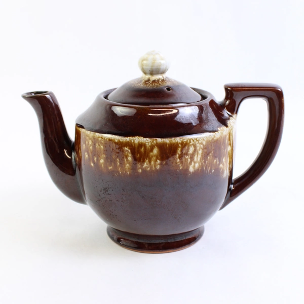 Unbranded Dark/Light Brown Ceramic Teapot w/ Lid Simple Made in Japan