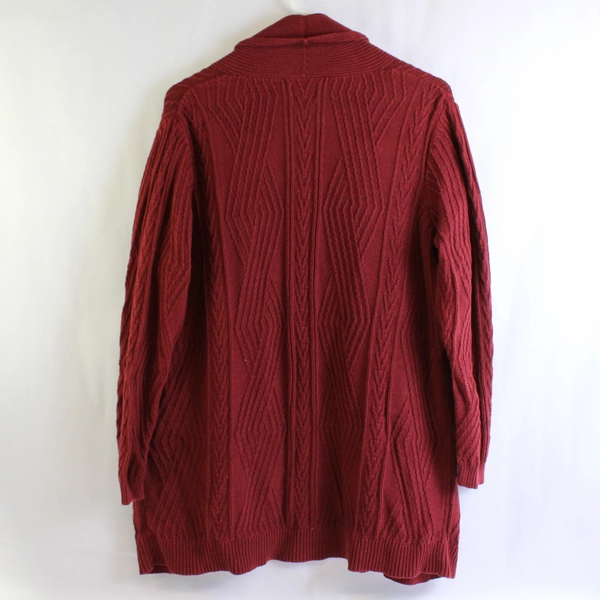 St. John's Bay Red Open-Front Knit Cardigan Women's Size 0X