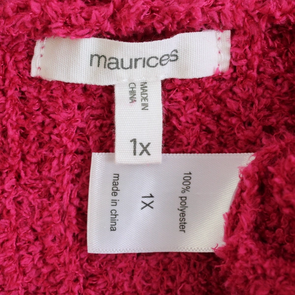 Maurices Hot Pink Soft Knit Sweater Women's Size 1X