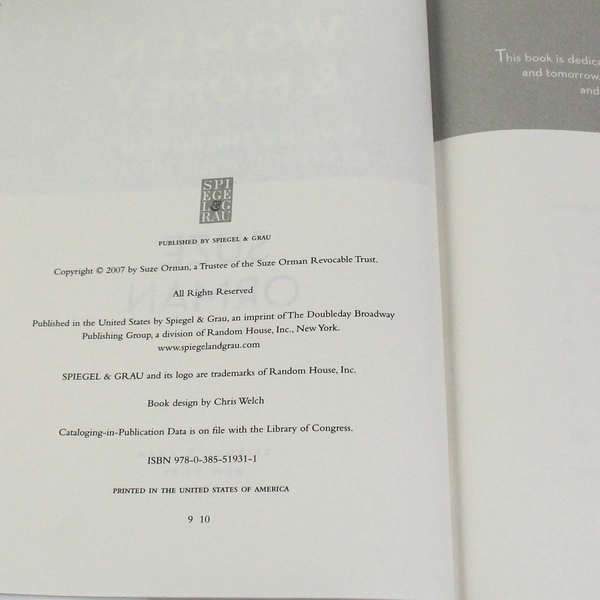 Women & Money: Owning Your Financial Power by Suze Orman HC - Good Condition