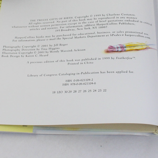 The Twelve Gifts of Birth by Charlene Costanzo 2011 Hardcover with DJ