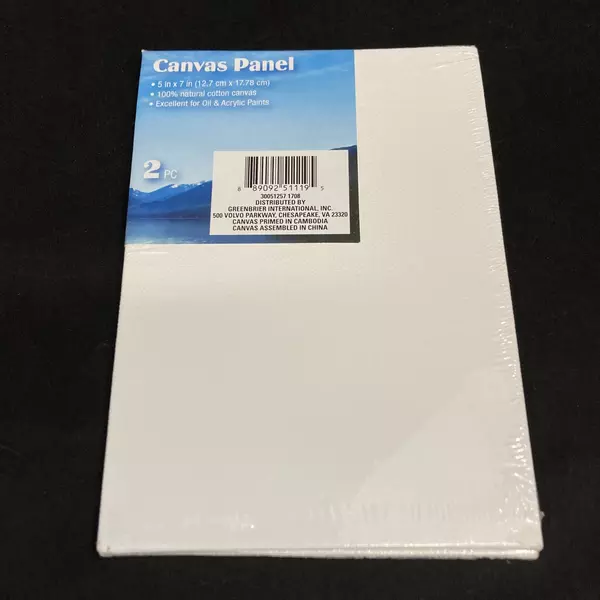 Lot of 3 Packages of 2 Greenbrier International 5 x 7 Canvas Panels For Painting