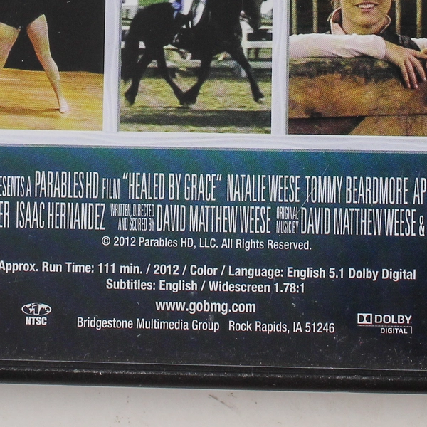 Healed by Grace DVD 2012 - Inspirational Faith & Healing Movie, Good Condition