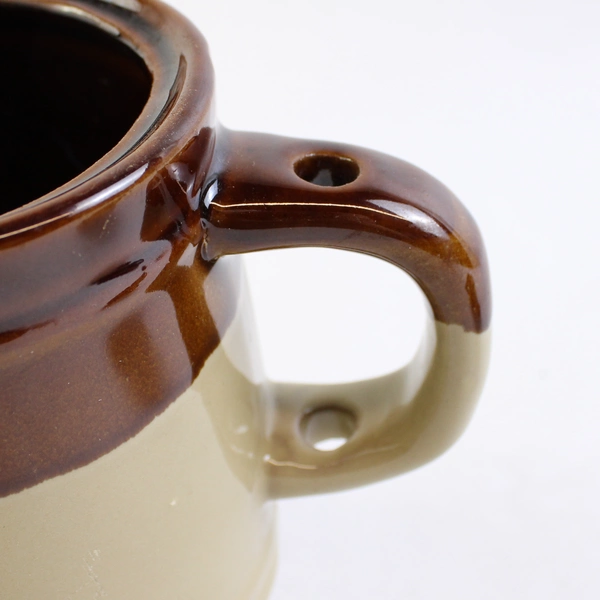 Unbranded Brown/Green Ceramic Decorative Teapot w/ Lid No Opening In Spout