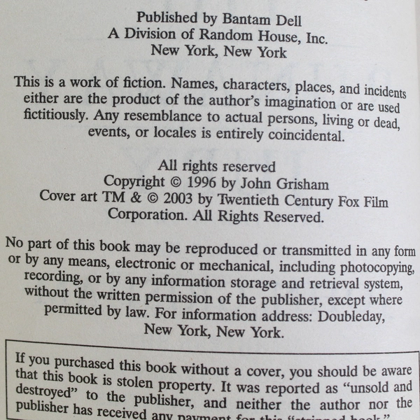 The Runaway Jury by John Grisham 2003 Paperback