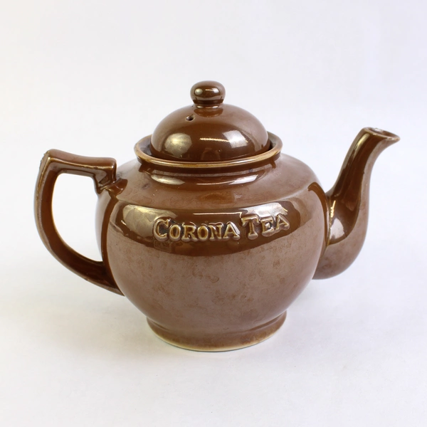 Corona Tea Iridescent Brown Ceramic Teapot With Lid Simple Small