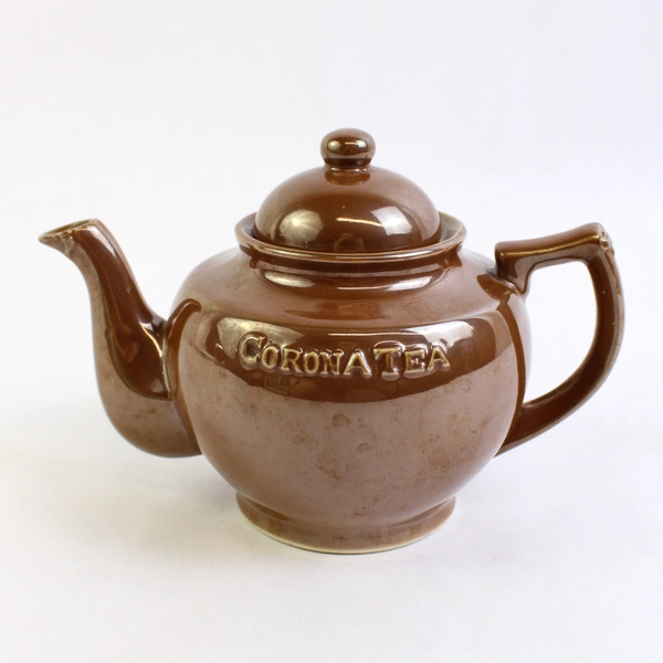 Corona Tea Iridescent Brown Ceramic Teapot With Lid Simple Small