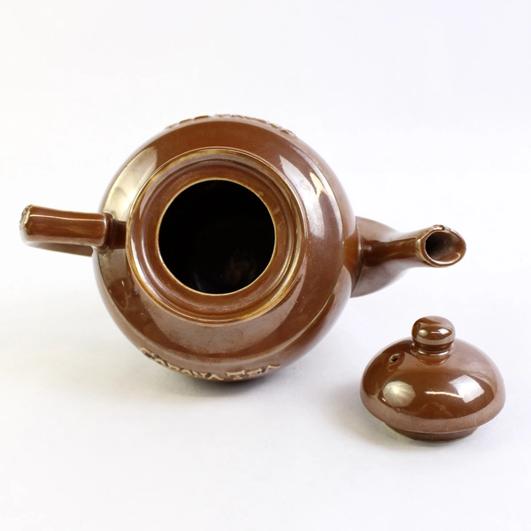 Corona Tea Iridescent Brown Ceramic Teapot With Lid Simple Small