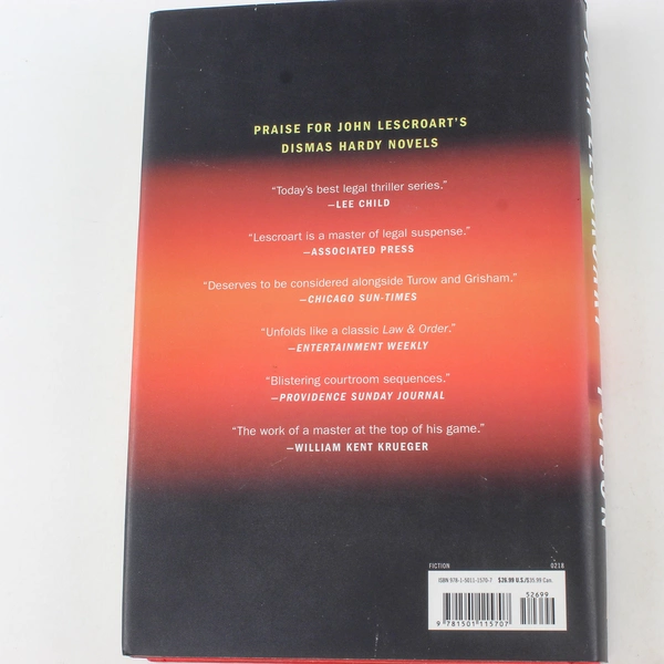Poison by John Lescroart 2018 Atria Books Dismas Hardy Novel Hardcover