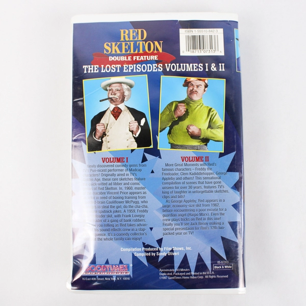 Red Skeleton The Lost Episodes Vol. I & II Double Feature VHS Clamshell