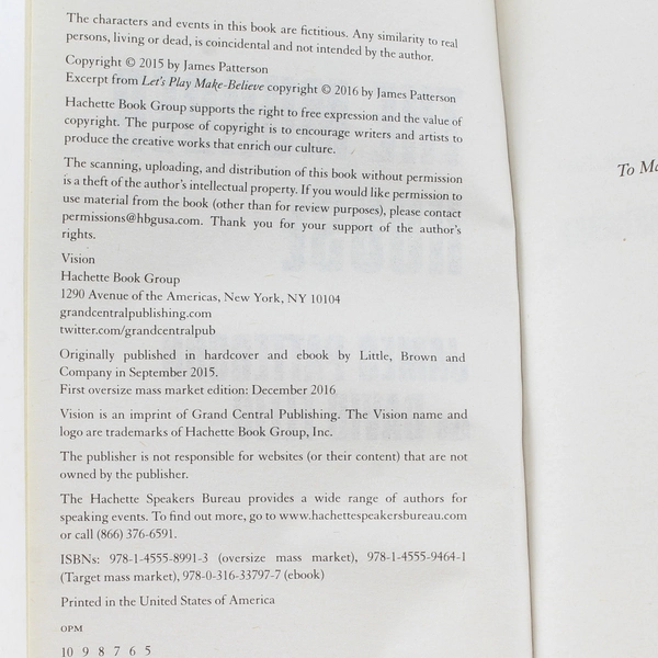 The Murder House by James Patterson & David Ellis 2016 Paperback Book