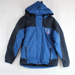 Port Authority Blue & Black Full-Zip Jacket Concealed Pockets Women's Medium