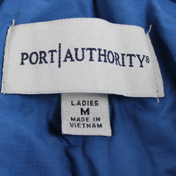 Port Authority Blue & Black Full-Zip Jacket Concealed Pockets Women's Medium