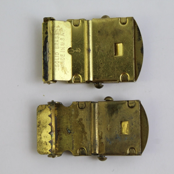 Lot of 2 Vintage Boy Scouts of America Cub Scouts Solid Brass Belt Buckles