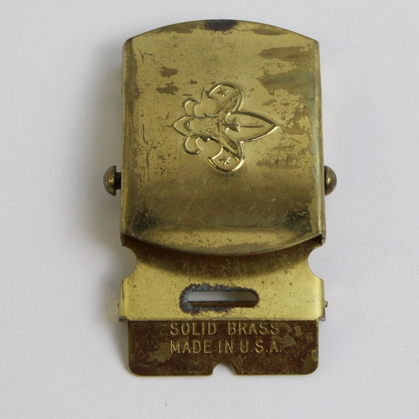 Lot of 2 Vintage Boy Scouts of America Cub Scouts Solid Brass Belt Buckles