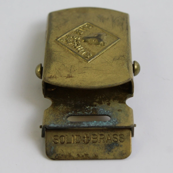 Lot of 2 Vintage Boy Scouts of America Cub Scouts Solid Brass Belt Buckles