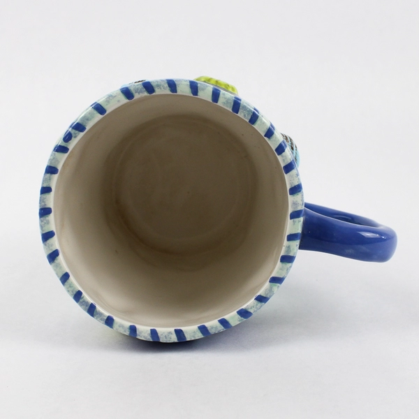 2004 CBK Styles Ceramic Coffee Mug Blue And Green With Seashells