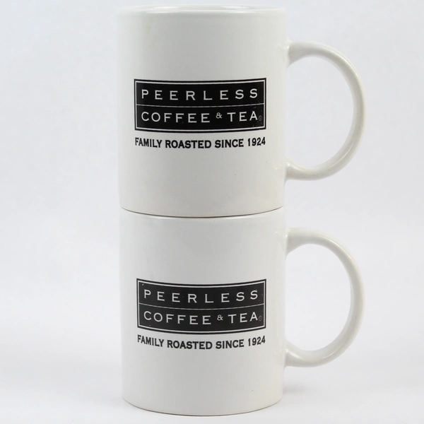 Lot of 2 Vintage Peerless Family Roasted Coffee & Tea Mugs