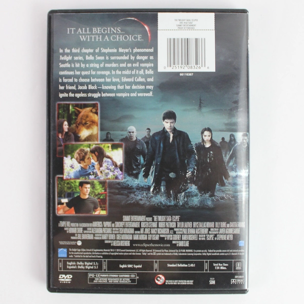The Twilight Saga Eclipse DVD 2010 Single Disc - Pre-Owned, Scratched, As Is
