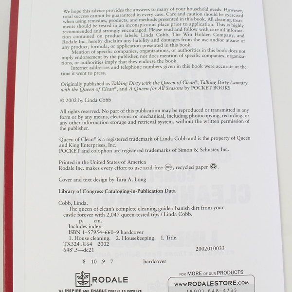 The Queen of Cleans Complete Cleaning Guide by Linda Cobb Hardcover